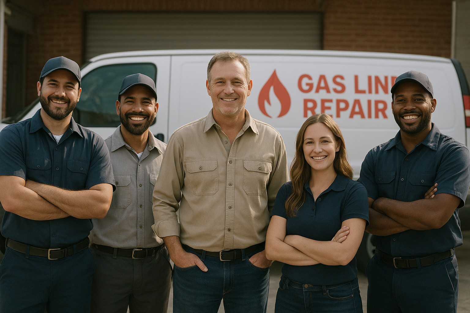 The Texas Gas Line Repair team at work in Houston